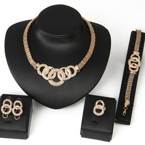 Necklace, Earrings, Ring, Bracelet Set